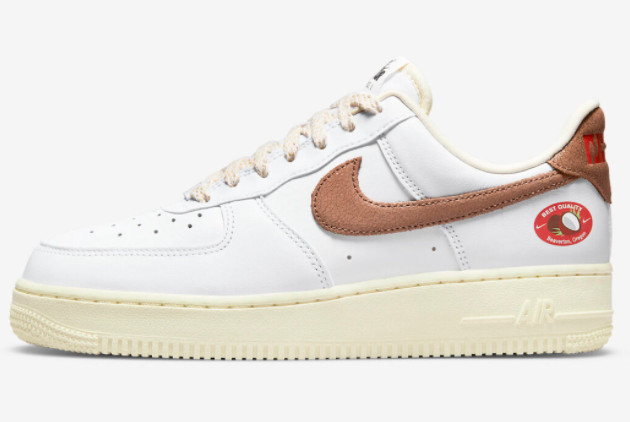 Nike Air Force 1 'Coconut' White/Archaeo Brown-Coconut Milk DJ9943-101 - Premium Sneaker with Earthy Tones